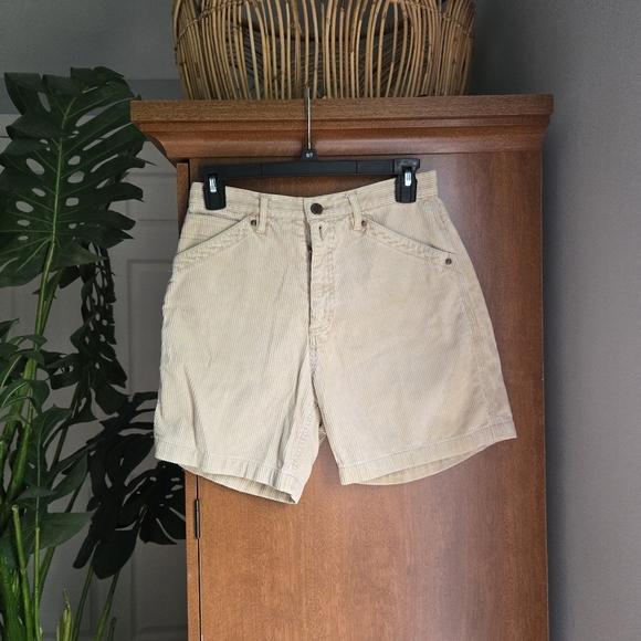 Vintage Beige Corduroy Shorts - Picture 1 of 4